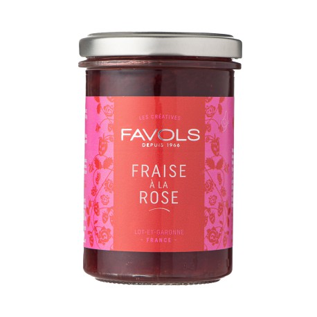 Konfitura truskawkowa z różą 260g Favols